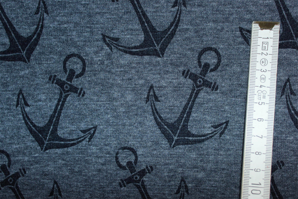 Alpenfleece/-sweat Anker dunkelblau meliert (10 cm)